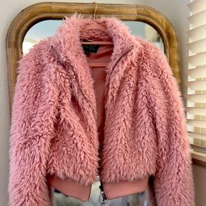 Igloo Pocketed Faux Fur Jacket
